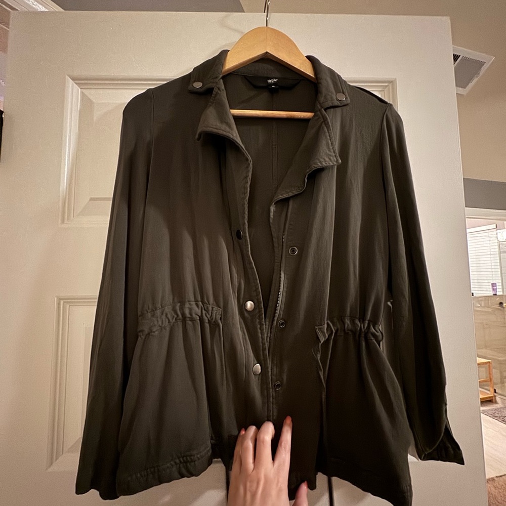 Mossimo Women's Olive Green Shirt Jacket